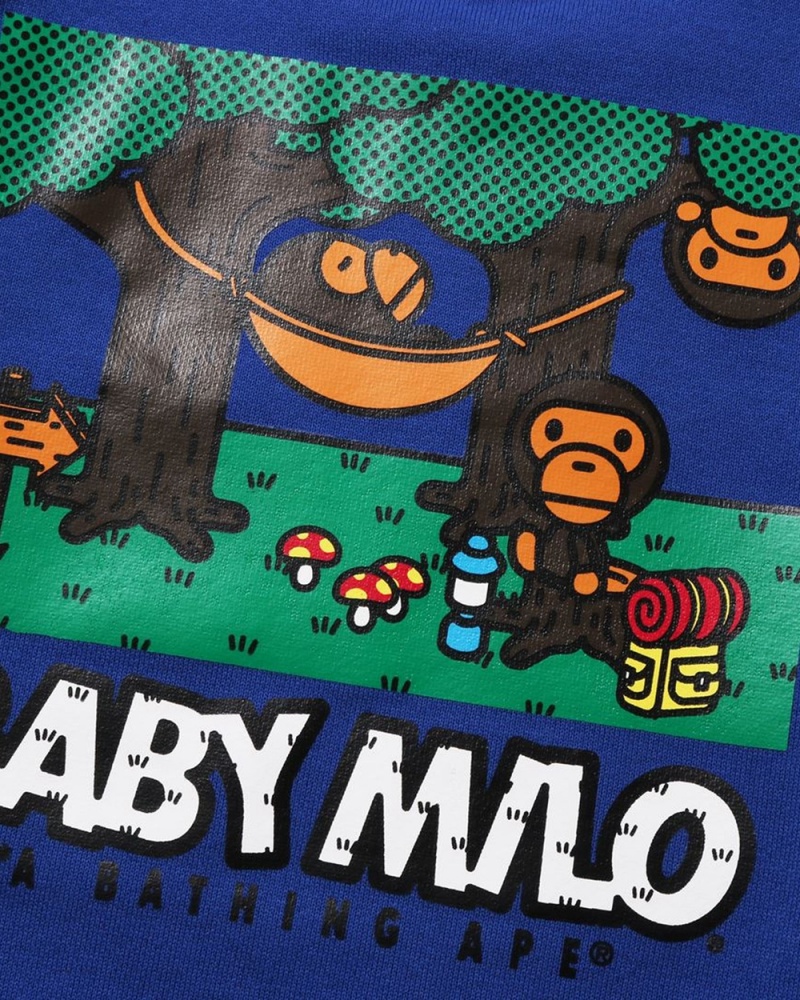 Hauts Bape Baby Milo Hammock Crewneck Bleu Enfant | FGH-61063746